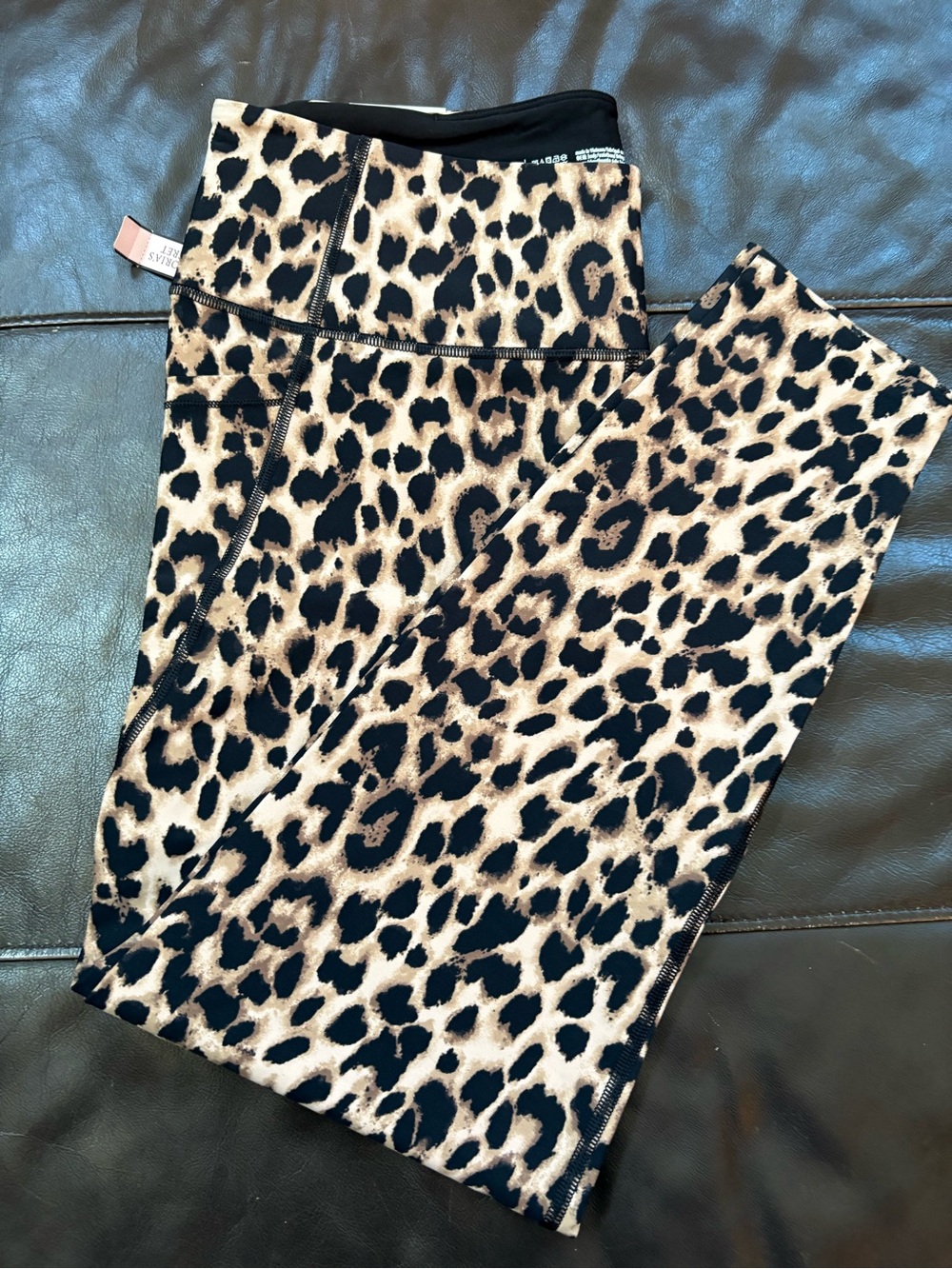Victoria's Secret Leopard Print Leggings - Black & Tan